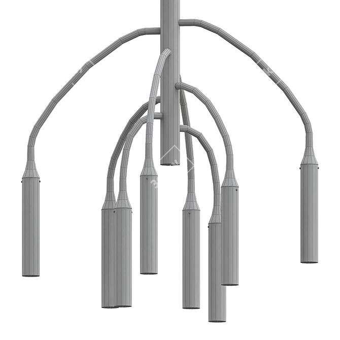 Elegant Crystal Chandelier 14521 3D model image 3