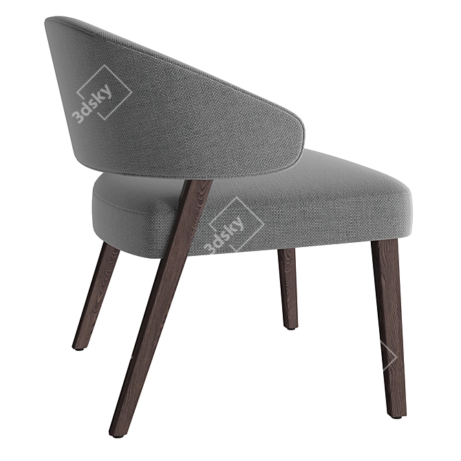 Elegant Cahn Lounge Chair 3D model image 5