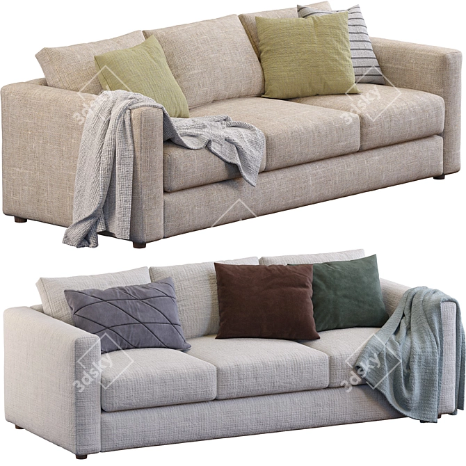 Finnala Ikea Sofa: Modern Comfort for Any Space 3D model image 3
