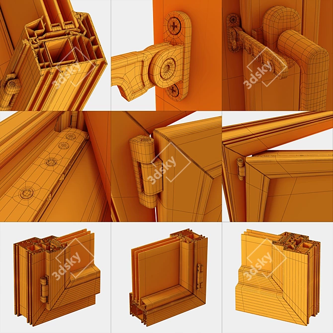VEKA Windows - Smooth Geometry, Multiple Materials 3D model image 7