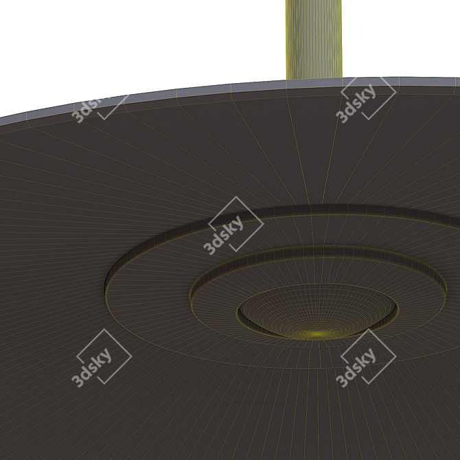 Modern LED Pendant Lamp with Conical Metal Shade | Lampatron 3D model image 5