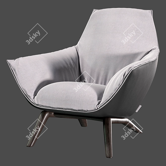 Modern and Elegant Florentina Armchair 3D model image 2