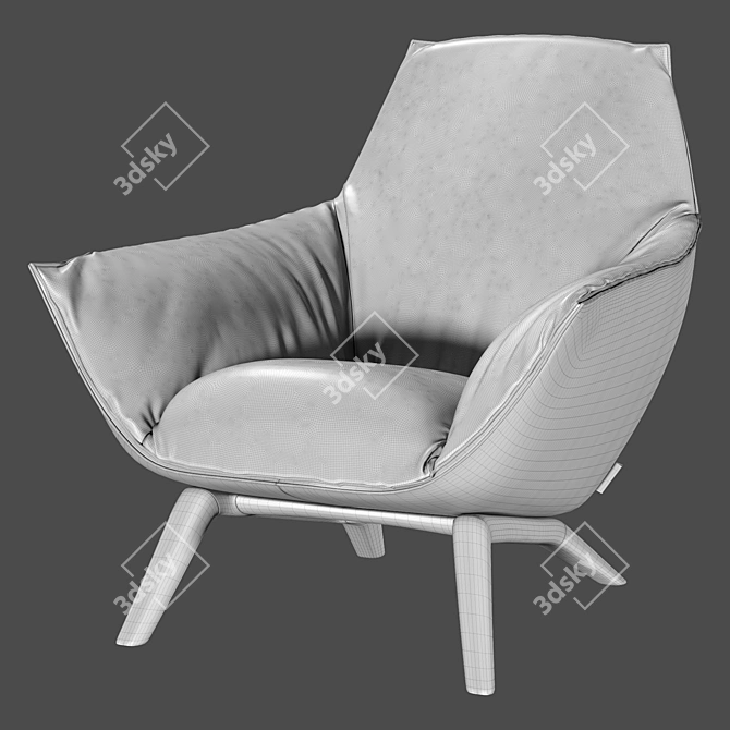 Modern and Elegant Florentina Armchair 3D model image 6