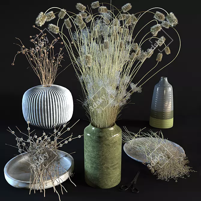 Chic Home Décor Set 3D model image 1