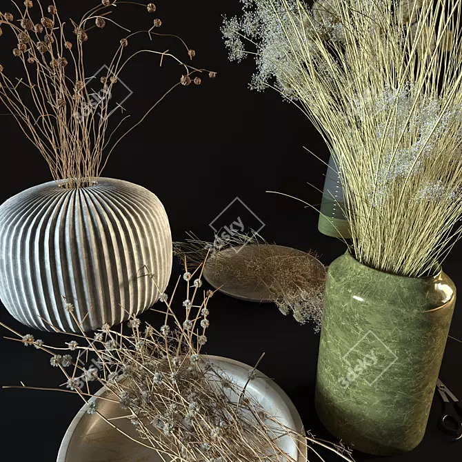 Chic Home Décor Set 3D model image 2