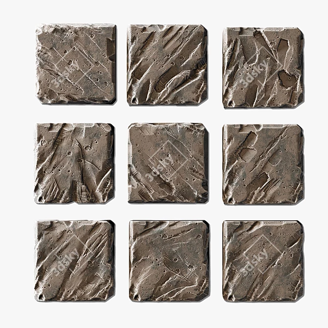 Stone Cube Panel - Classic Elegance for Any Space 3D model image 8