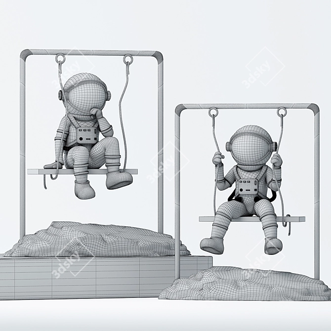 Cosmic Explorer: Astronaut 3D Model 3D model image 2