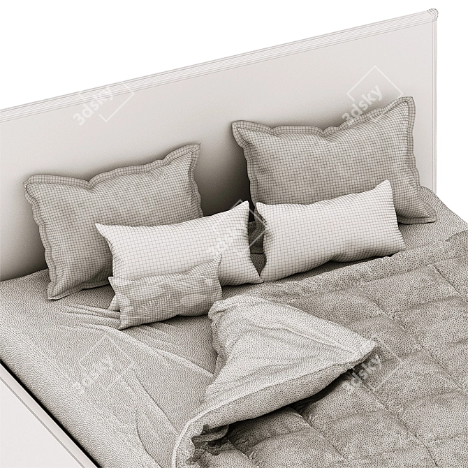 Sherst Grey Slipson Bed 180 3D model image 21