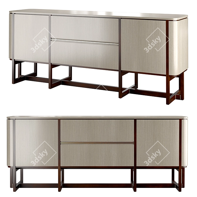 Elegant Mumbai Sideboard - Art. FFU280023AAA 3D model image 1
