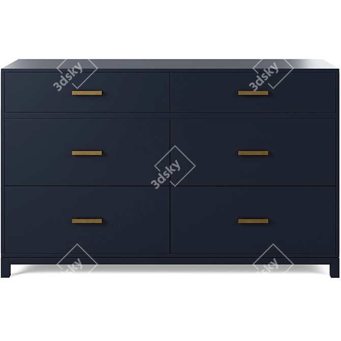 Parke Kids 6-Drawer Dresser 3D model image 2