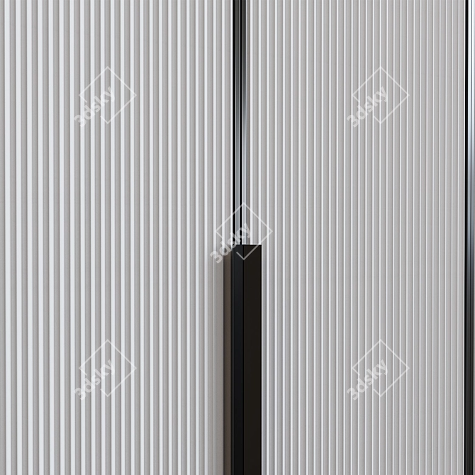 Modern Lighted Cupboard with Shelf 3D model image 4