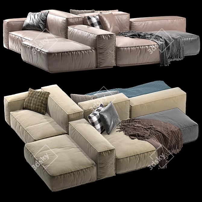 Timeless 1976 Design Sofa 3D model image 2