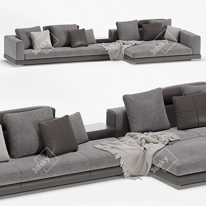 Modular Minotti Connery Sofa: Stylish and Versatile 3D model image 3