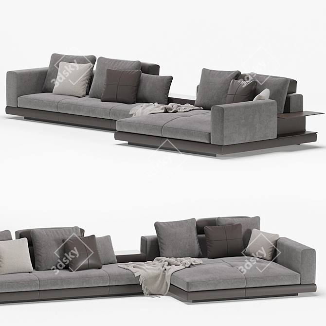 Modular Minotti Connery Sofa: Stylish and Versatile 3D model image 5