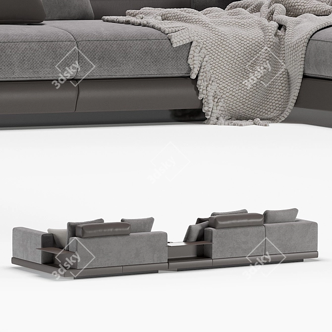 Modular Minotti Connery Sofa: Stylish and Versatile 3D model image 6
