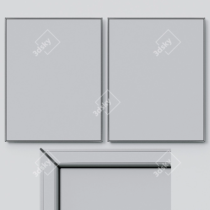 Contemporary Abstract Art Set 3D model image 2