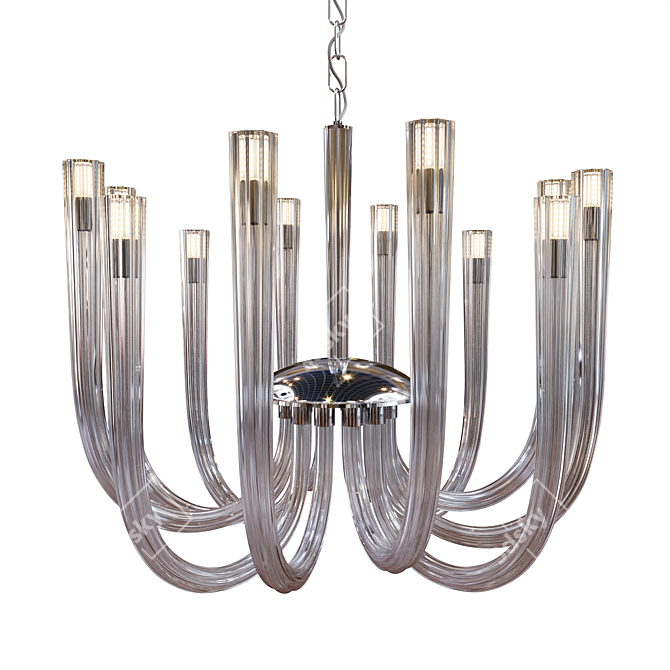 Elegant Concord Chandelier by Lampatron 3D model image 1