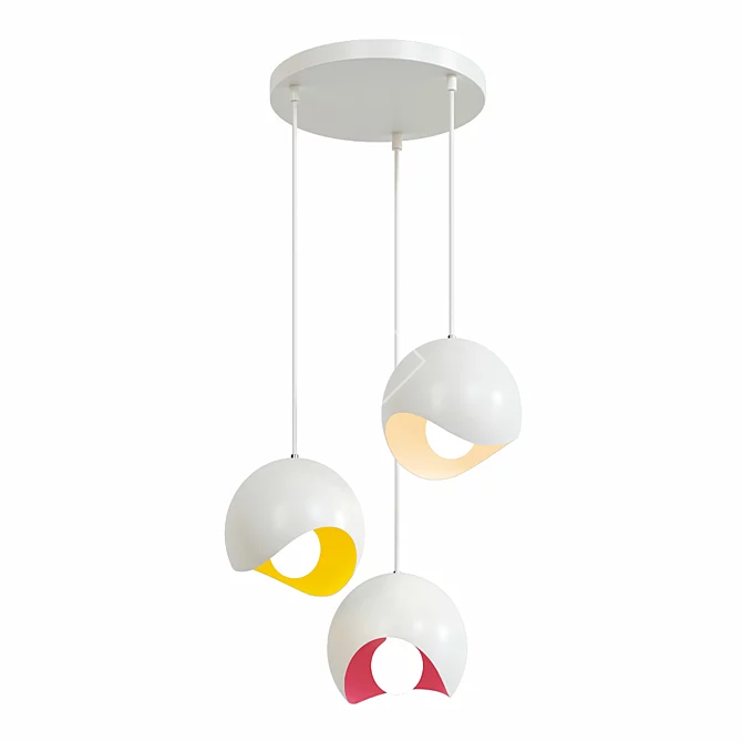 Elegant Atupa Dome Pendant Light 3D model image 2