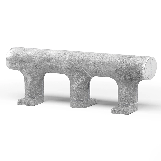 Title: PAW Aluminum Bench 3D model image 1