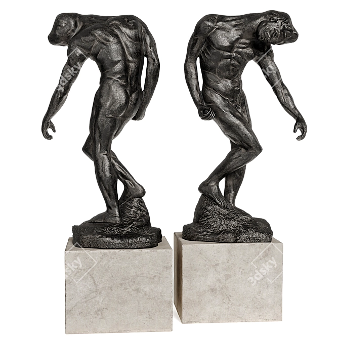 Eternal Embrace: Rodin's Grande Ombre 3D model image 1