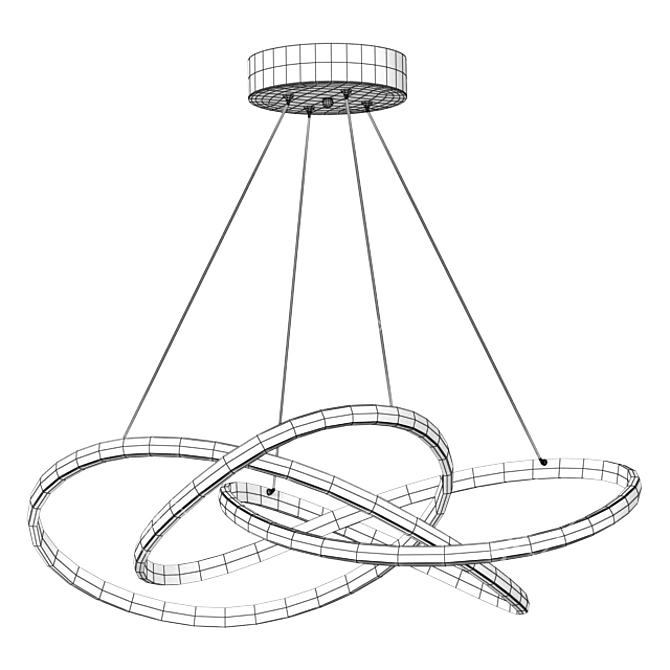 Twisted Chandelier: Stylish & Affordable Lighting Solution 3D model image 3