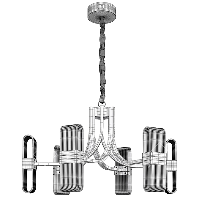 Simplicity Metal Shaded Chandelier 3D model image 3