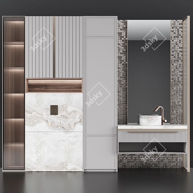 Modern Bathroom Console: №15 3D model image 2