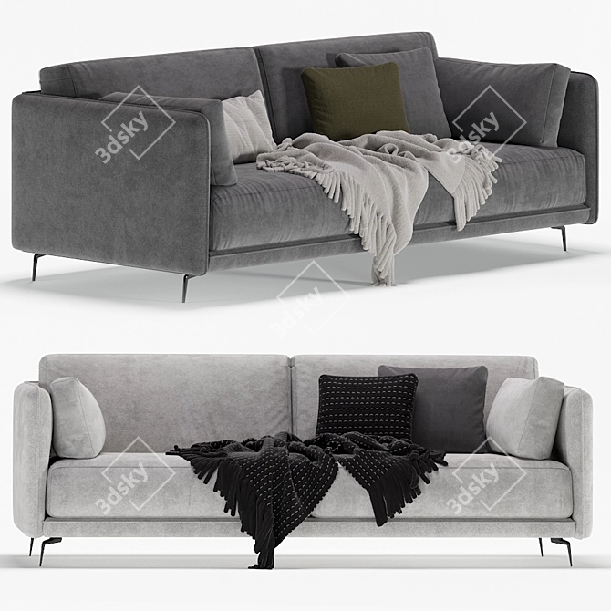Elegant DItre Italia Krisby Sofa 3D model image 5