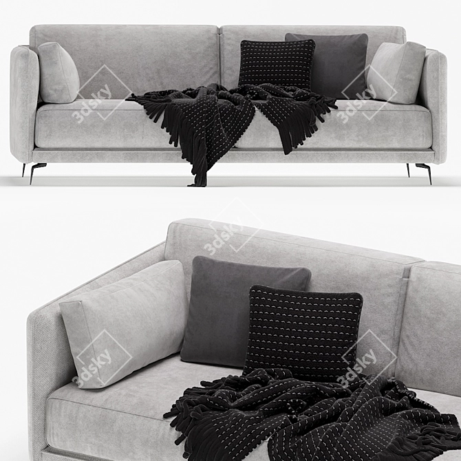 Elegant DItre Italia Krisby Sofa 3D model image 6