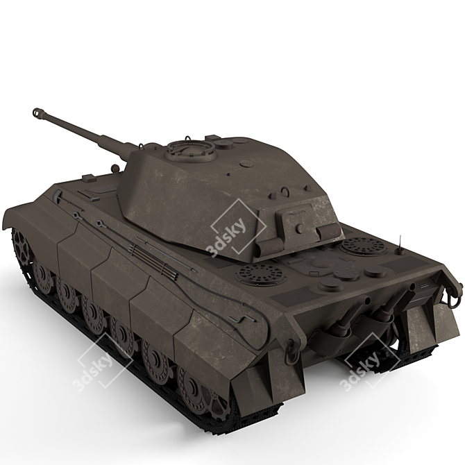 Authentic Panzer Tank Model Kit 3D model image 5