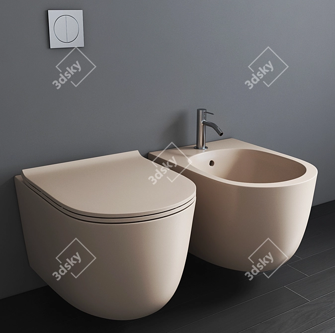 Advanced AquaBlade Wall Hung WC 3D model image 5