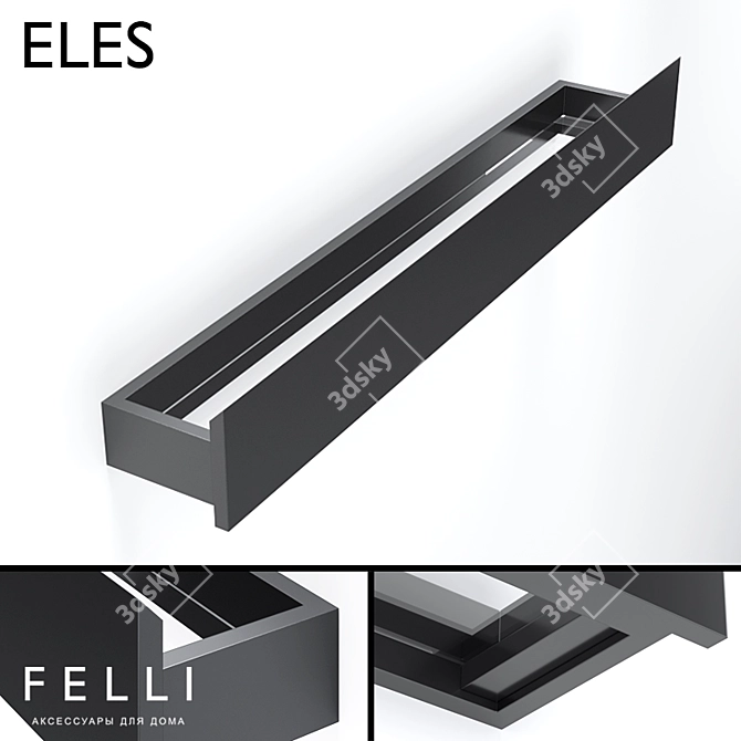 FELLI ELES "OM" - Stylish Solid Surface Shelf 3D model image 1