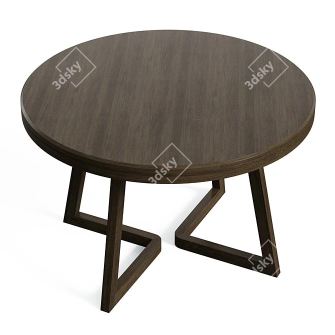 Coastal Farmhouse Enzo Dining Table 3D model image 2