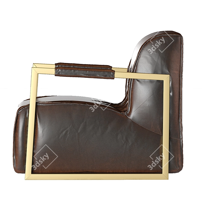 Sleek Mica Accent Chair 3D model image 4