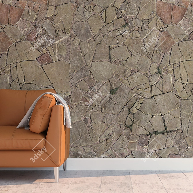 Seamless High Detail Stone Texture 3D model image 2