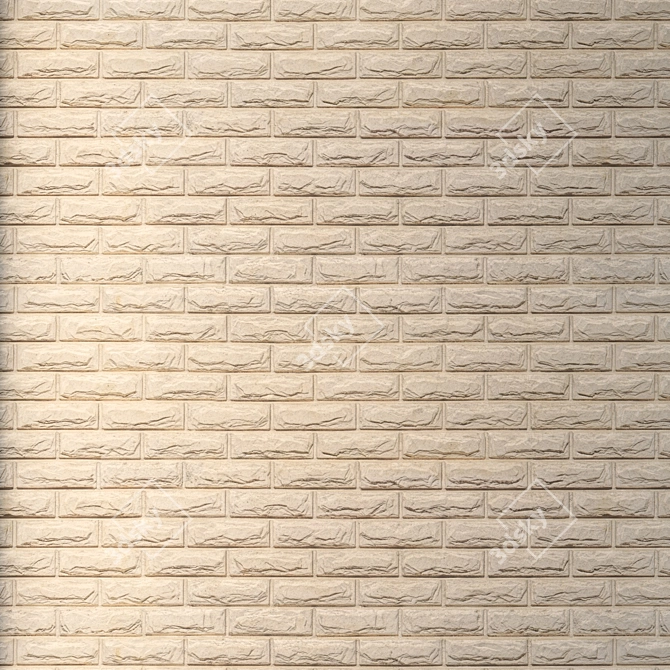 High-Detail Seamless Brick Texture 3D model image 4