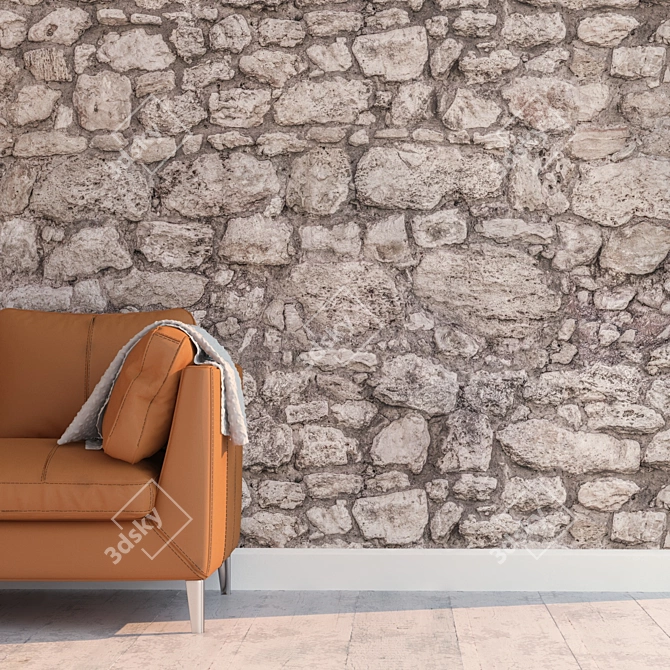 Seamless High-Detail Stone Texture 3D model image 2