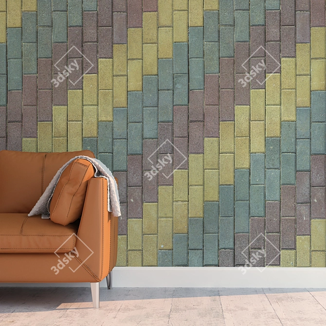 Seamless Detailed Brick Texture 3D model image 2