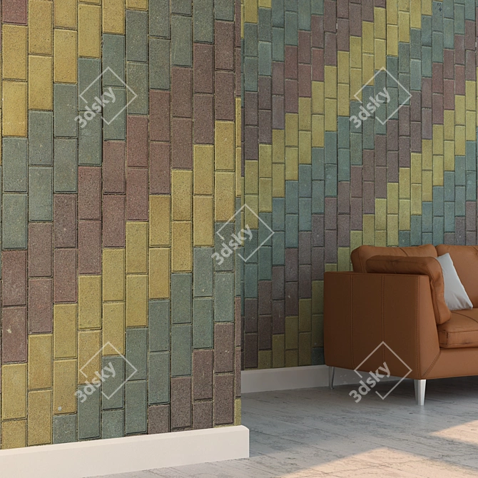 Seamless Detailed Brick Texture 3D model image 3