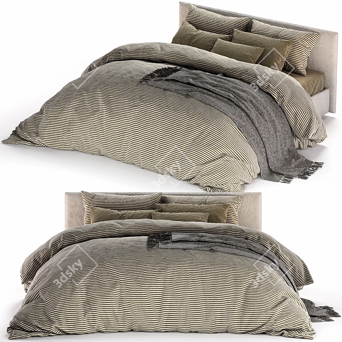 Contemporary Gaya Sofa: Sleek Design & Optimal Comfort 3D model image 3
