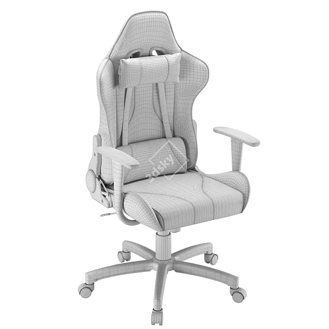 ErgoGamer: High-Detail Gaming Chair 3D model image 4