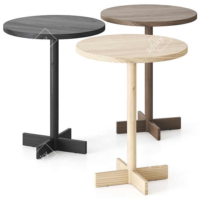 Bautier Cafe Table: Minimalist Design 3D model image 1