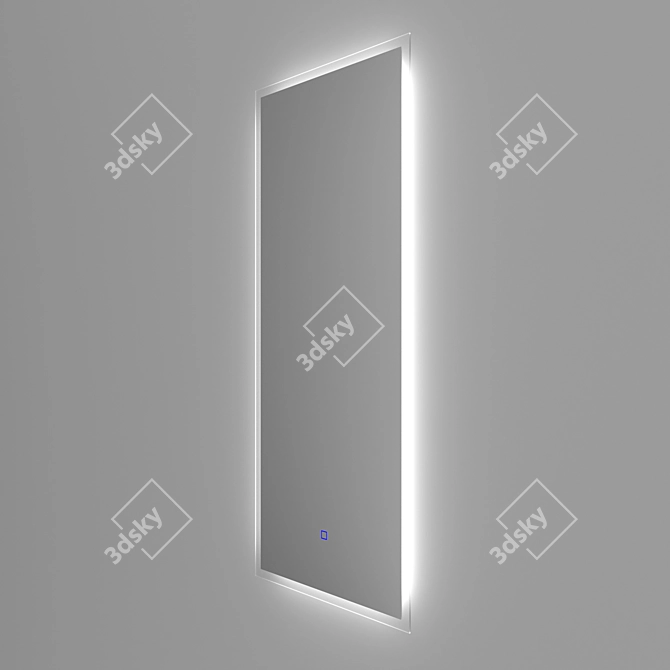 Title: Soars Illuminated Matte Edge Mirror 3D model image 2