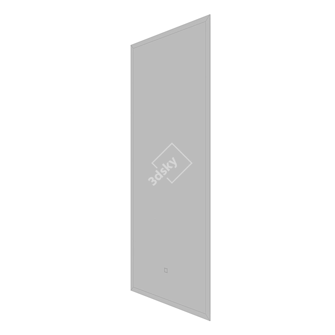 Title: Soars Illuminated Matte Edge Mirror 3D model image 3