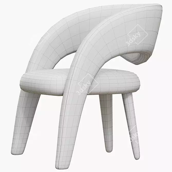 Greenapple Modern Armchair: Handcrafted Elegance 3D model image 6