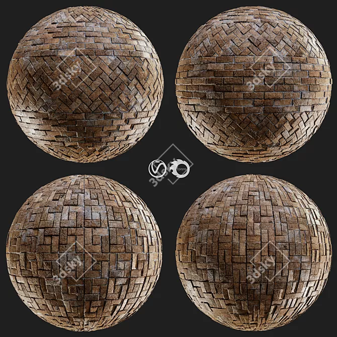 Seamless Brick PBR Set 3D model image 1