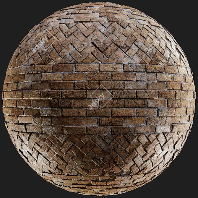 Seamless Brick PBR Set 3D model image 3