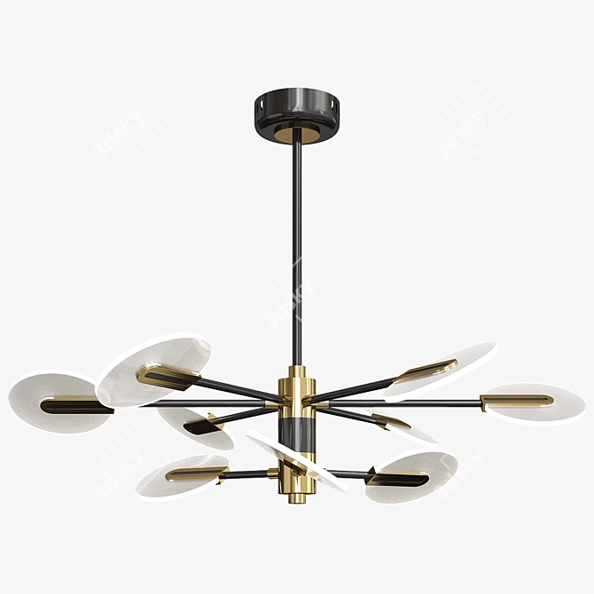 Elegant Black & Gold Sputnik 3D model image 1