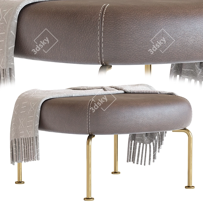 Elegant La Cividina Soave Stool 3D model image 2