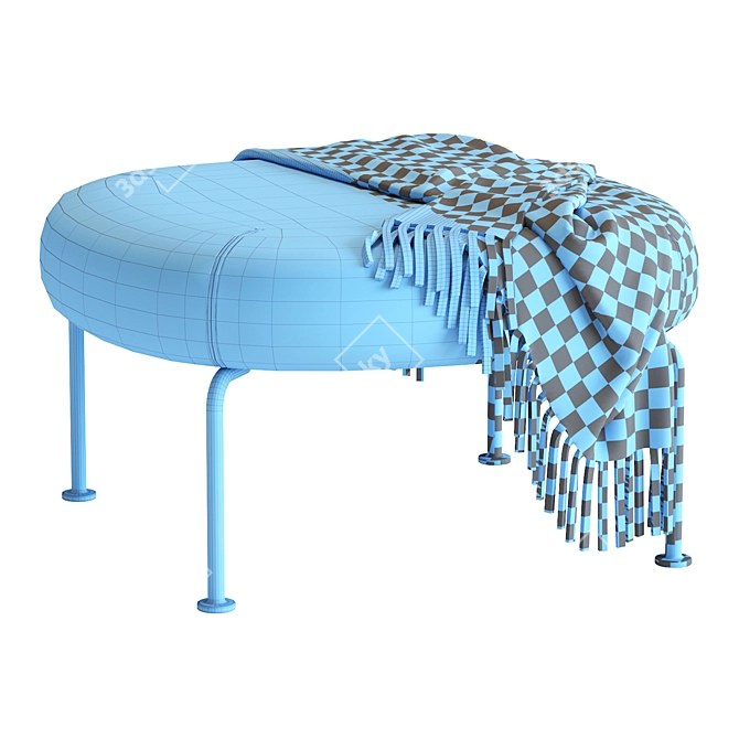Elegant La Cividina Soave Stool 3D model image 7